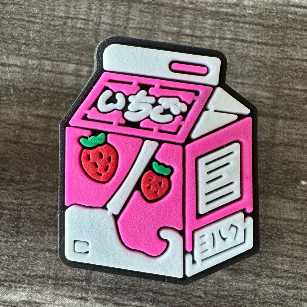 Strawberry Milk Carton CROCS Jibbitz Shoe Charm 5/$20